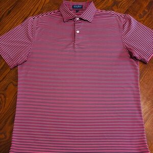 Peter Millar Medium Polo Striped Golf Tennis Shirt